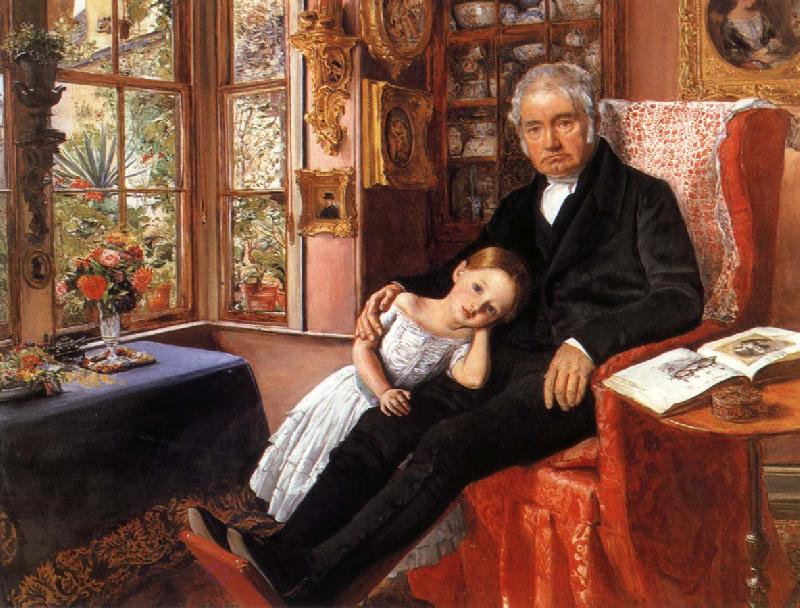 Sir John Everett Millais James Wyatt and His Granddaughter Germany oil painting art